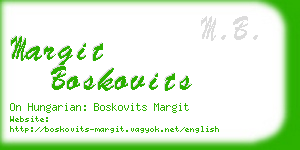 margit boskovits business card